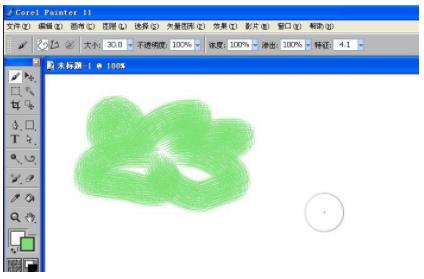 painter怎么用水墨画笔绘制图形 (1)