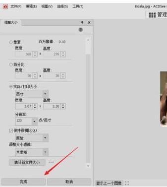 acdsee如何改照片分辨率(6)