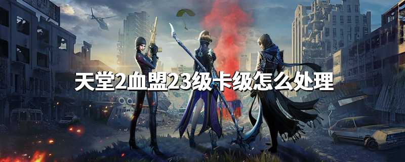 天堂2血盟23级卡级怎么处理