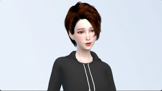 模拟人生4一个短发有点酷的女孩MOD