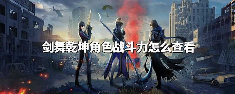 剑舞乾坤角色战斗力怎么查看