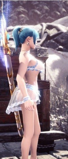 怪物猎人世界冰原薄纱紧身泳装MOD