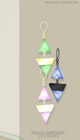 模拟人生4精致发光三角形耳环MOD