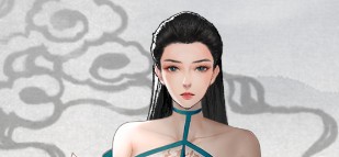 鬼谷八荒蓝色丰腴清凉广袖服饰MOD