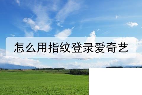 怎么用指纹登录爱奇艺