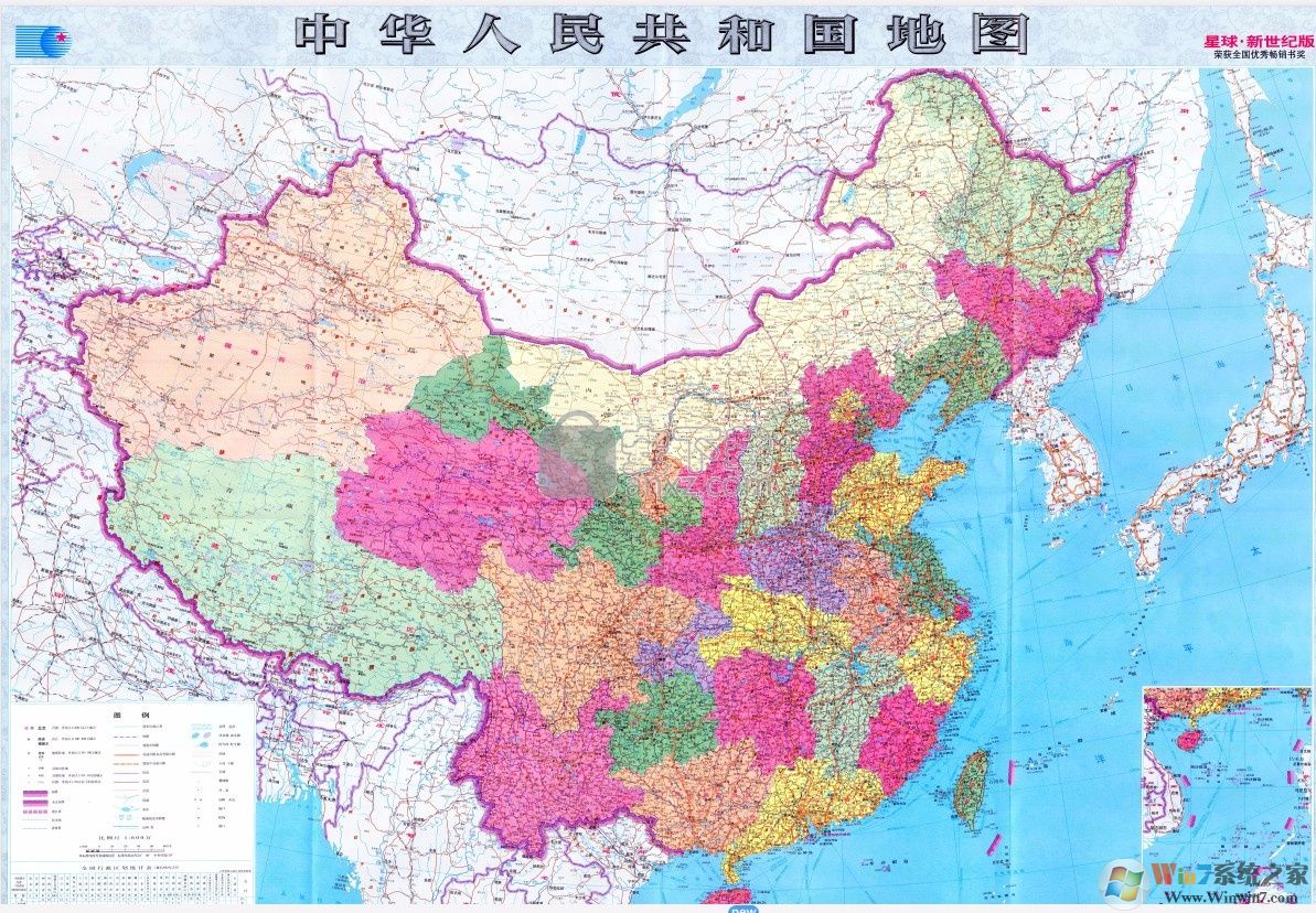 中国地图高清版可放大|中国高清地图(1亿像素11935x8554分辨率)
