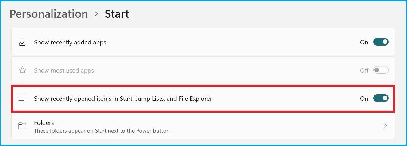 Win11开始菜单推荐文件部分该如何删除?
