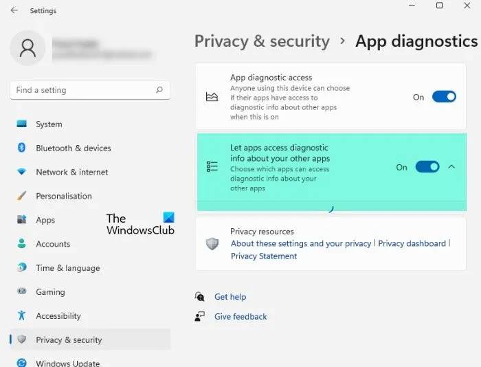 Win11系统关闭应用程序诊断的技巧