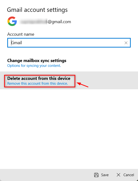 Win11系统删除/注销用户的邮件帐户的方法