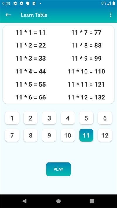 数学表