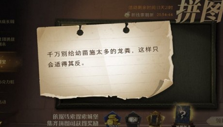 哈利波特魔法觉醒千万别给幼苗线索位置在哪