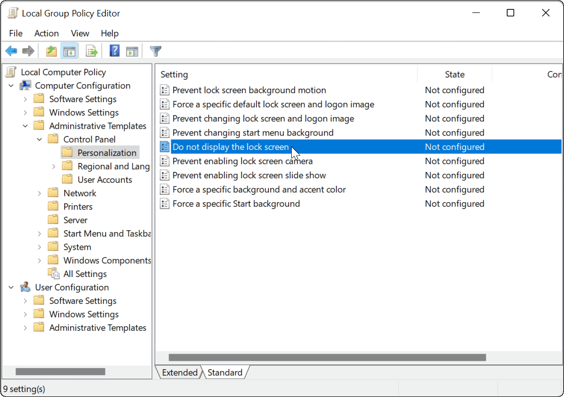 Win11禁用锁定屏幕功能的技巧