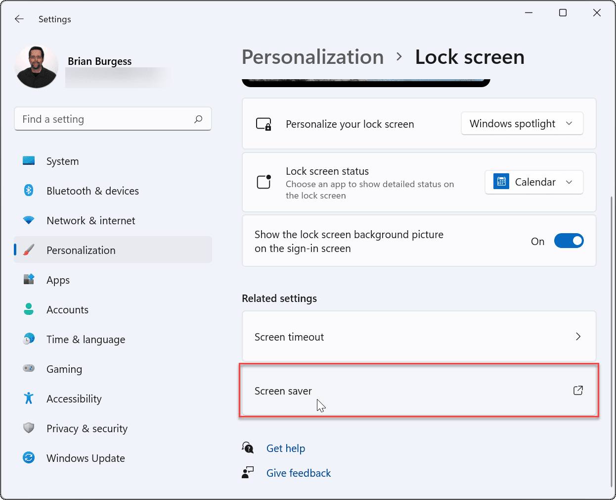 Win11系统启用和使用屏幕保护程序的方法