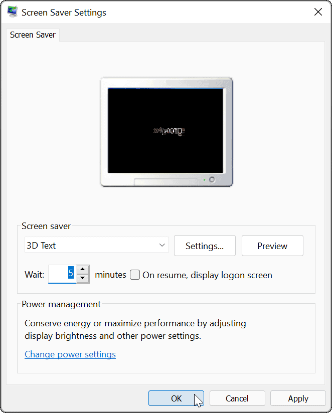 Win11系统启用和使用屏幕保护程序的方法