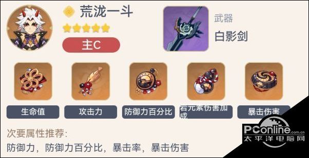 原神武器及圣遗物搭配指南 荒泷一斗培养图文教程