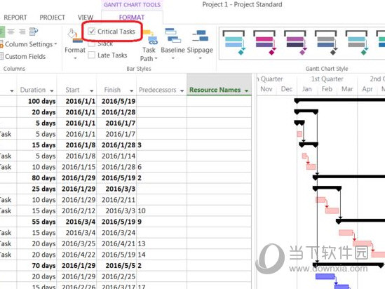 project2013怎么生成关键路径图 操作方法