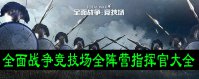 全面战争竞技场全阵营指挥官大全