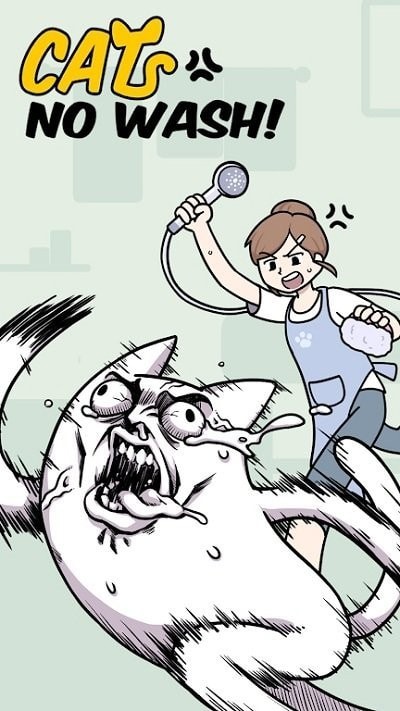 不想洗澡的猫