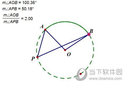 几何画板怎么制作圆周角定理演示动画 制作方法介绍