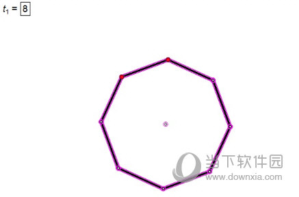 几何画板如何用自定义工具画正八边形 操作方法介绍