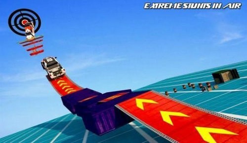 空中坡道汽车特技3D