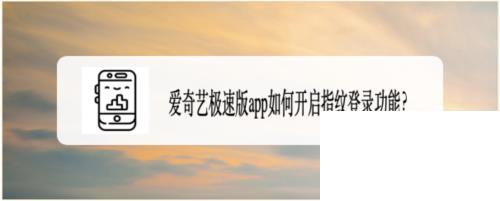 爱奇艺极速版app指纹登录功能如何开启