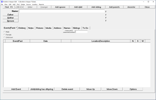 Brothers Keeper(家庭族谱管理软件)