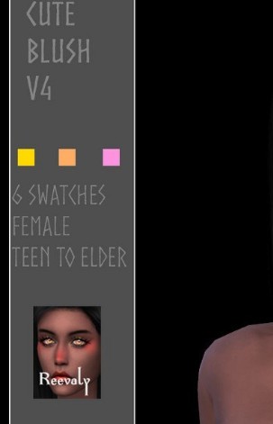 模拟人生4女性淡雅可爱腮红MOD