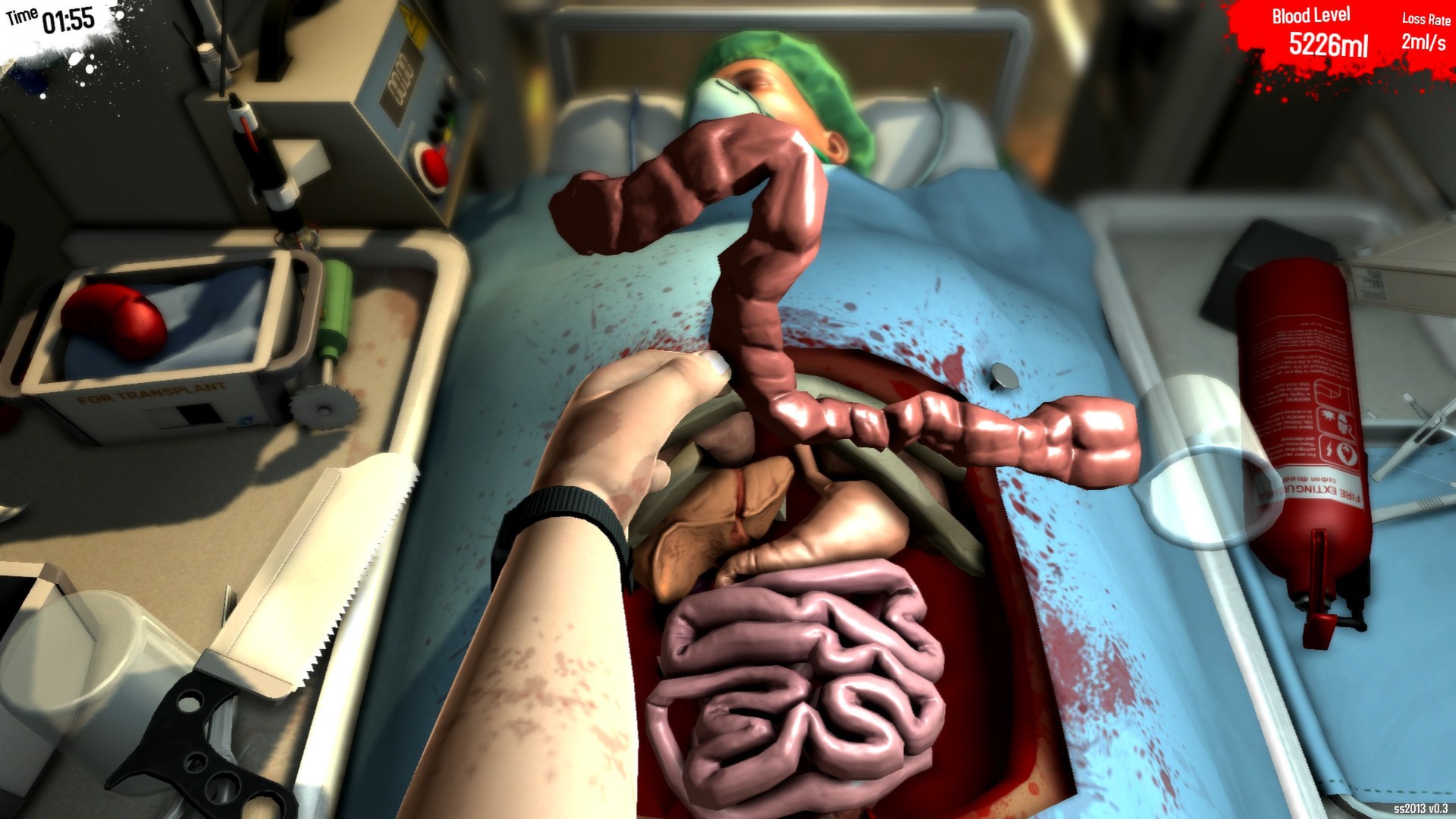 外科模拟2013（Surgeon Simulator 2013）v1.0二项修改器aXeL9999版