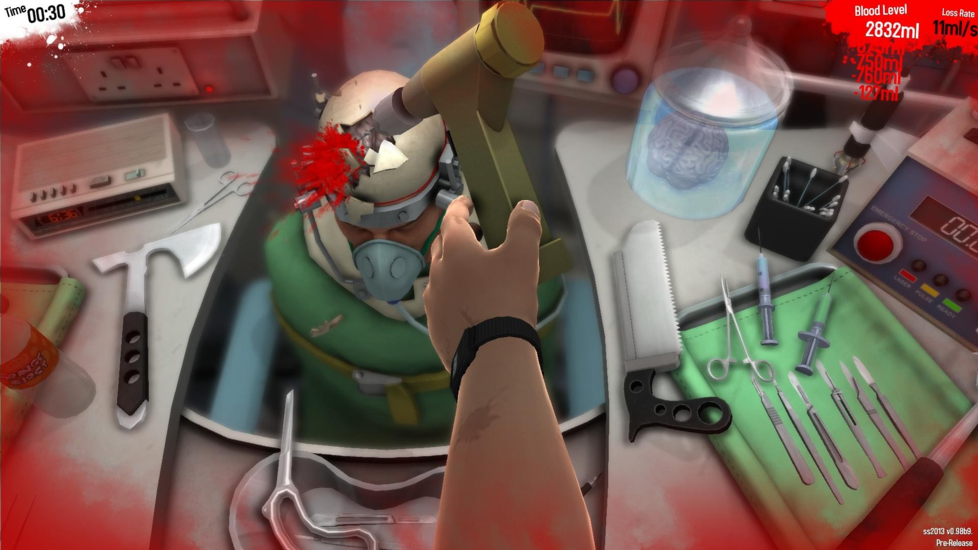 外科模拟2013（Surgeon Simulator 2013）v1.0二项修改器aXeL9999版