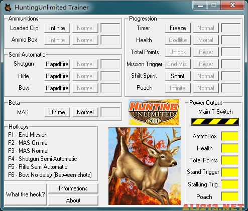 无限打猎2011（Hunting Unlimited 2011）v1.0十二项修改器