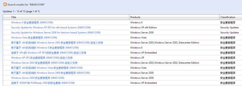 微软勒索病毒防治补丁(支持xp/win7/win10)