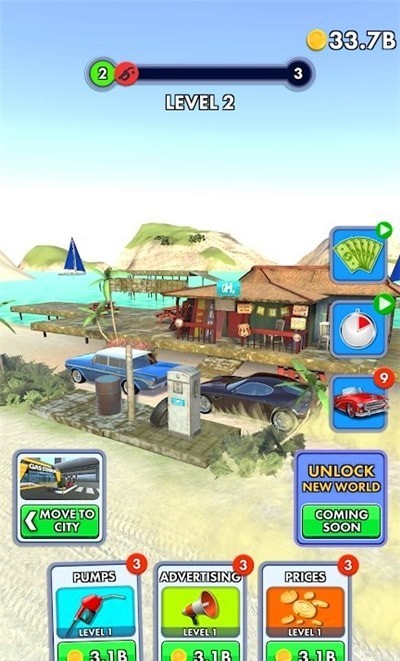 idle gas station