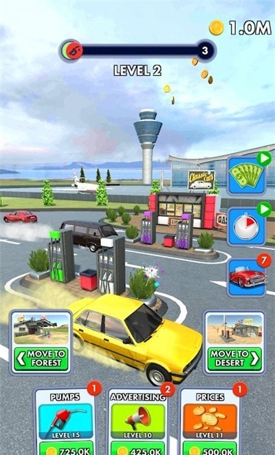 idle gas station