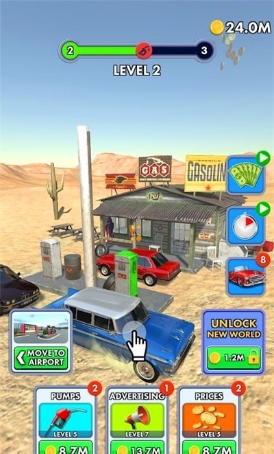 idle gas station