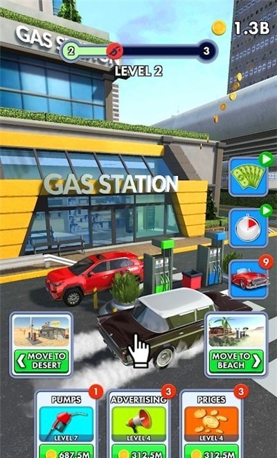 idle gas station