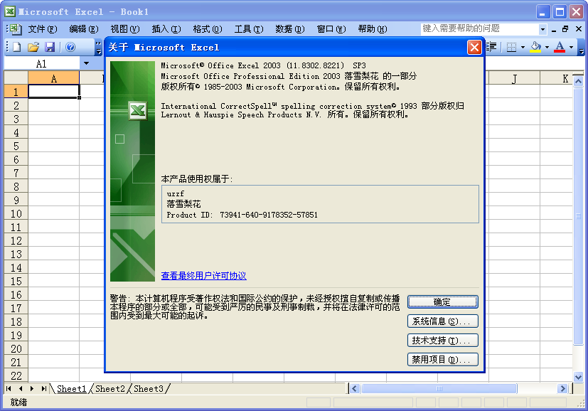 Microsoft Office 2003 SP3落雪梨花精简版