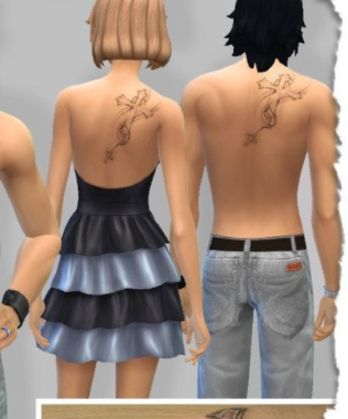 模拟人生4十字架链条纹身MOD