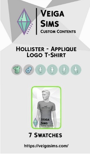模拟人生4Hollister简洁上衣MOD
