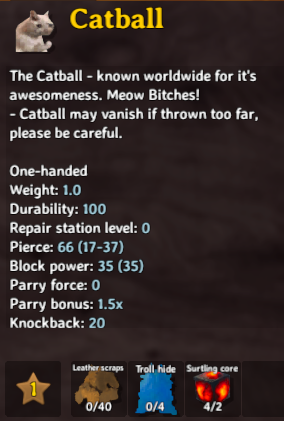 英灵神殿猫球武器MOD