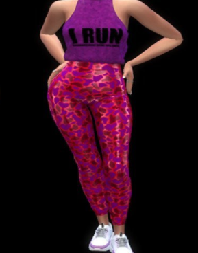 模拟人生4女性紧身亮片长裤MOD