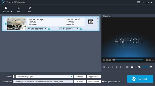 Aiseesoft Video to GIF Converter(视频转GIF)