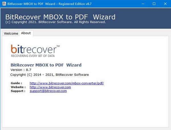 BitRecover MBOX to PDF Wizard(文件格式转换工具)