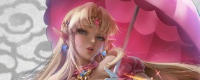 鬼谷八荒金发美少女精灵立绘MOD