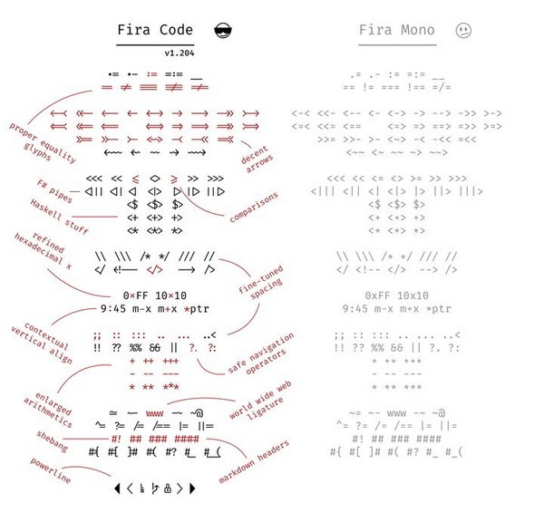 Fira Code编程字体