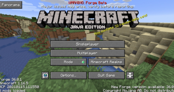 我的世界1.16.5创建全景图MOD