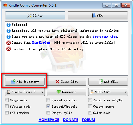 Kindle Comic Converter(漫画转换EPUB工具)