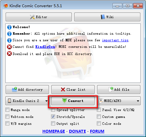 Kindle Comic Converter(漫画转换EPUB工具)