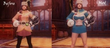 怪物猎人世界冰原性感公会短裙服装MOD