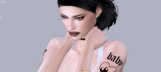 模拟人生4爱心火焰纹身MOD